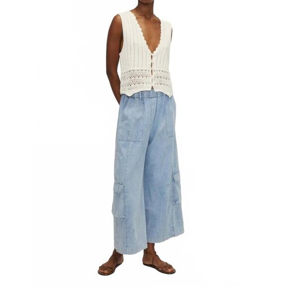 NEW MELISSA NEPTON briany crochet vest in off white